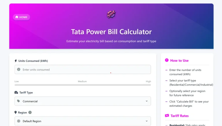 How to Instantly Calculate Your Tata Power Electricity Bill Online in 2025
