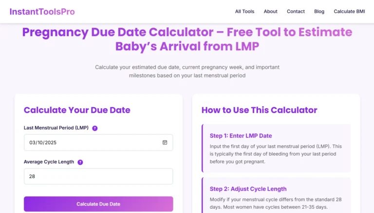 Calculate Your Pregnancy Due Date Instantly with Our Free Online Tool (2025 Guide)