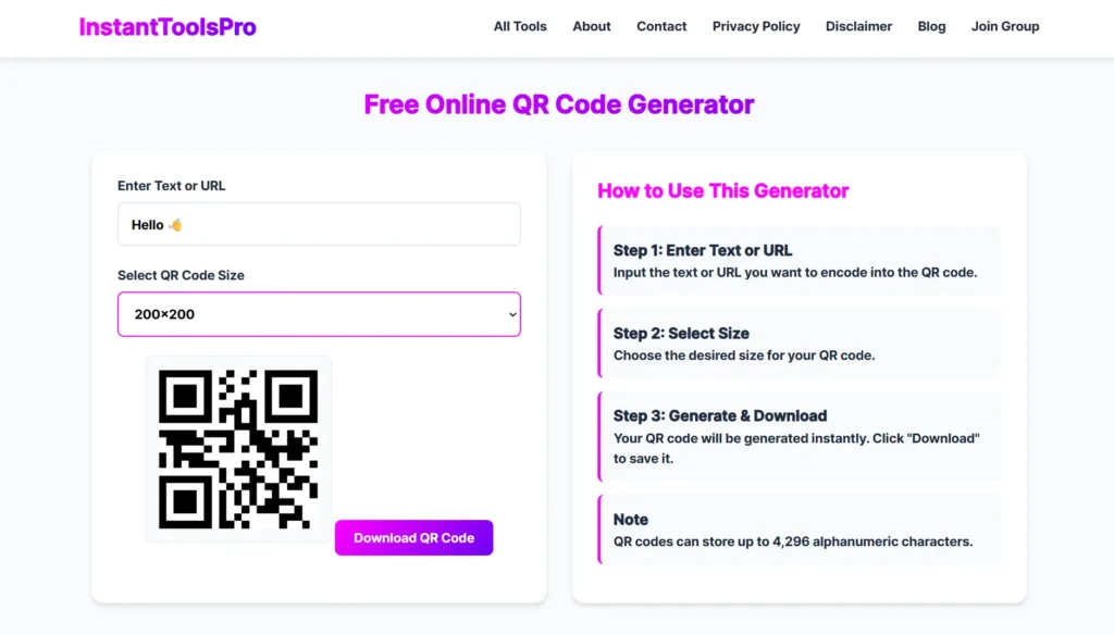 Free Online QR Code Generator – Create & Download Custom QR Codes Instantly