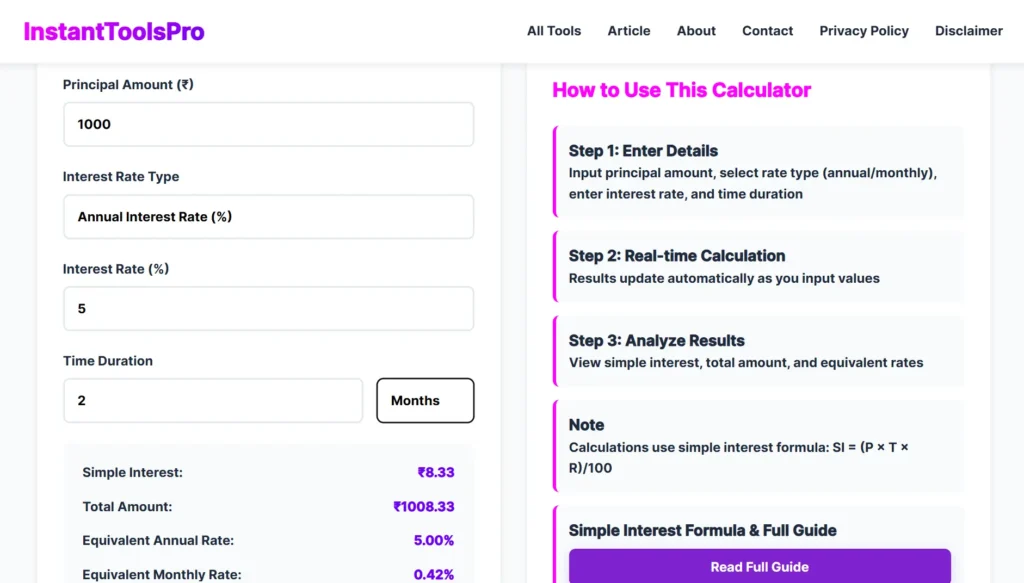 How to Calculate Simple Interest Accurately in 2025 – Your Complete Guide with Examples